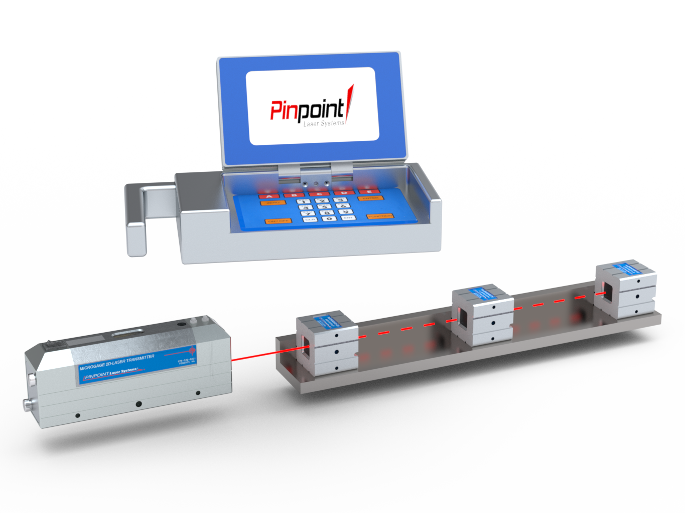 2D Straightness Render | Pinpoint Laser Systems