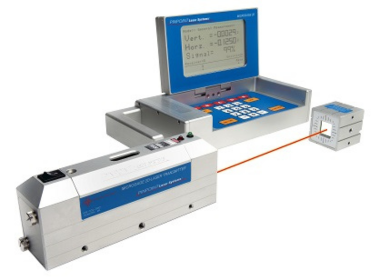 Laser Microgage 2D — dual-axis transmitter, receiver, and display unit