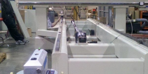 Large Router Gantry Buildup Alignment Large router/gantry build and alignment.