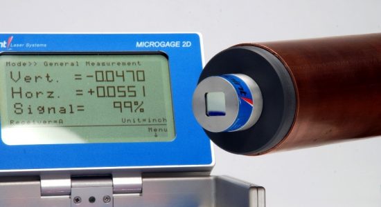 Customized bore laser alignment receiver.