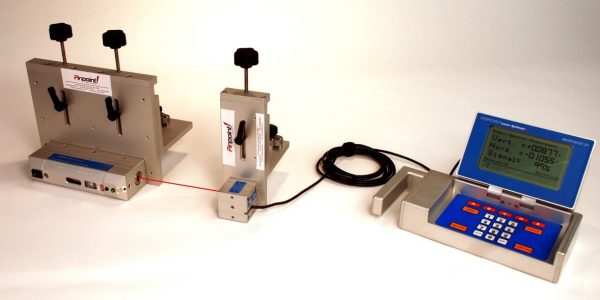 Steel Plate Alignment Checking System Custom laser transmitter and receiver mounting for steel plate alignment and checking system.